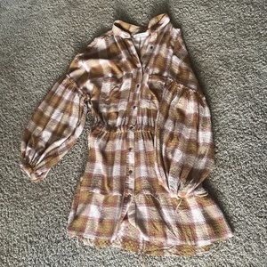 Free people plaid tunic dress